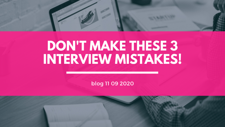 Header Don't make these 3 Interview mistakes